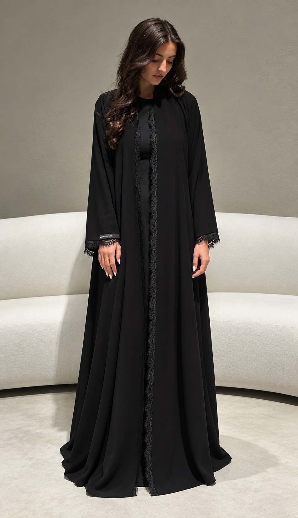 Noir Lace Abaya