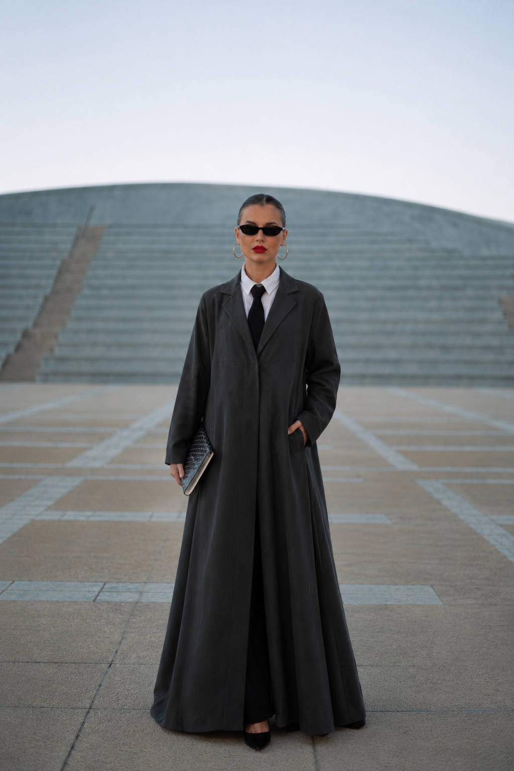 Grey | Coastal Abaya view 1