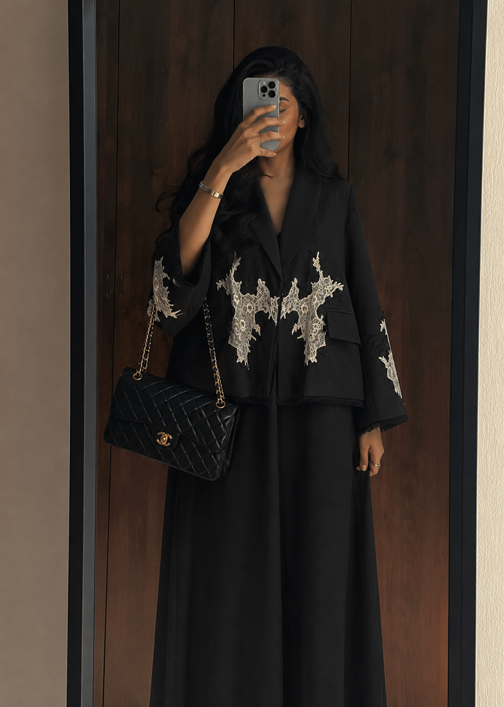 Black Embroidered