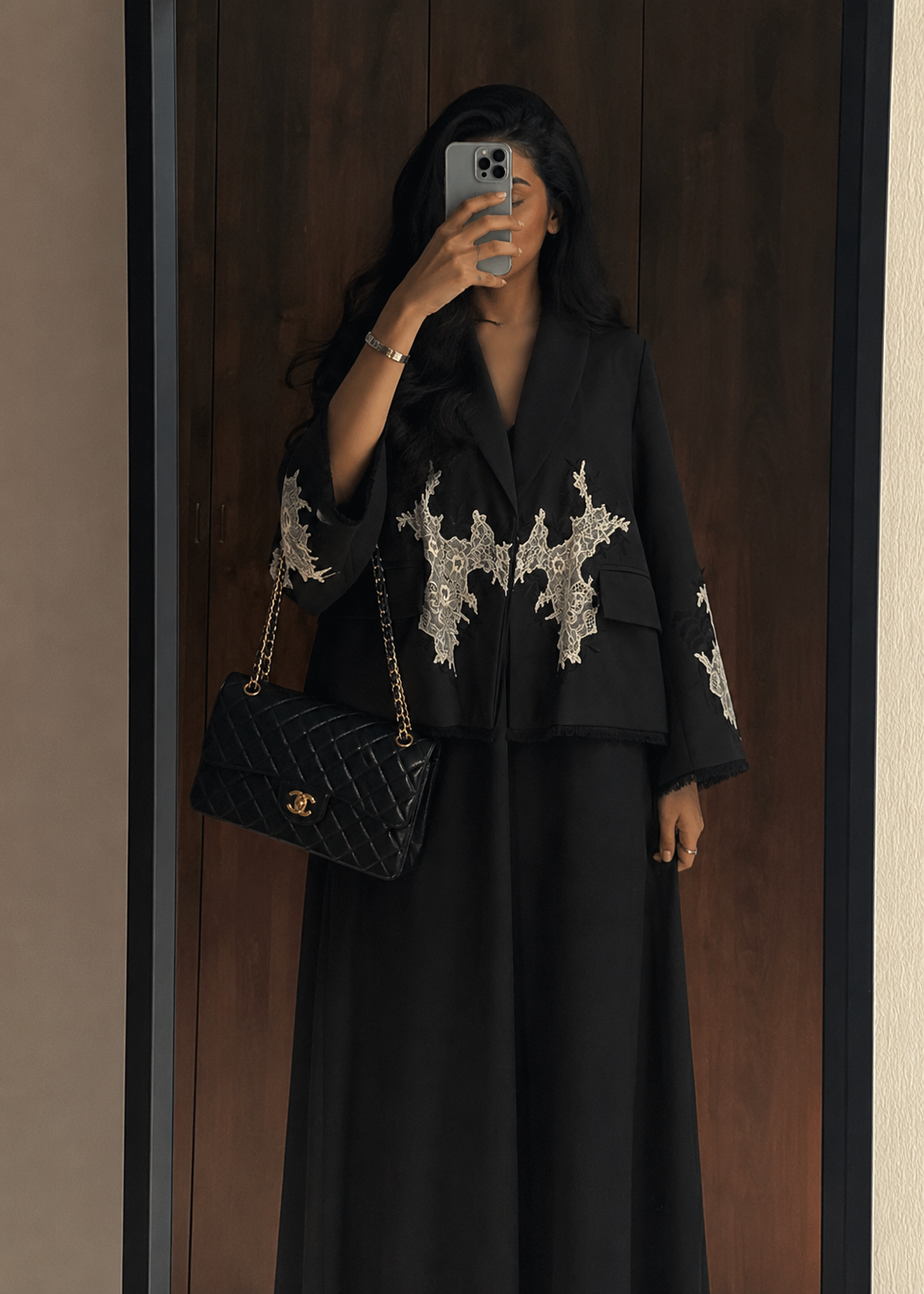 Black Embroidered