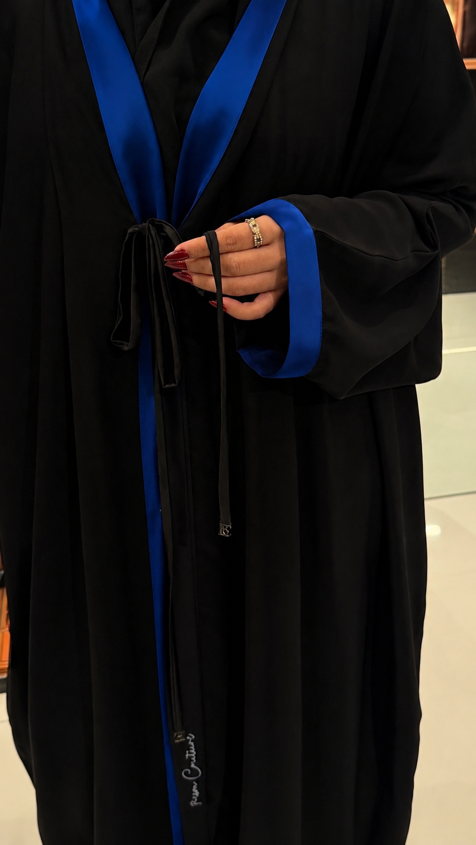 Blue Trim | Trim Abaya view 2
