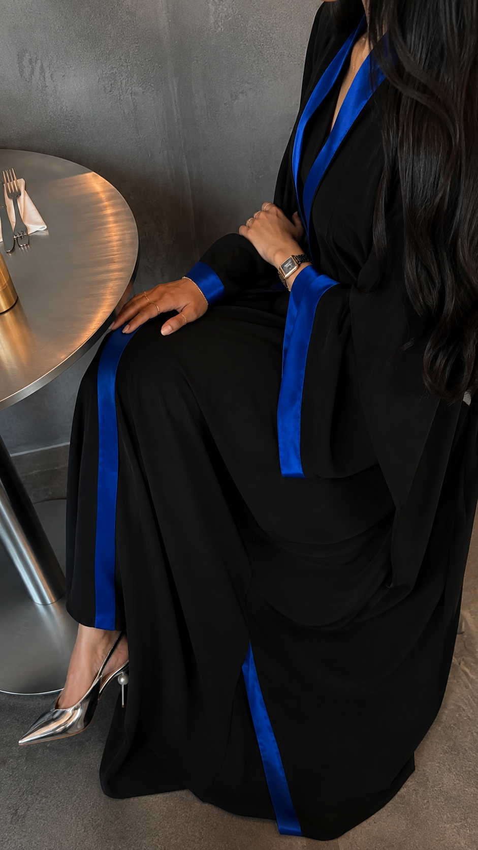 Blue Trim | Trim Abaya view 3