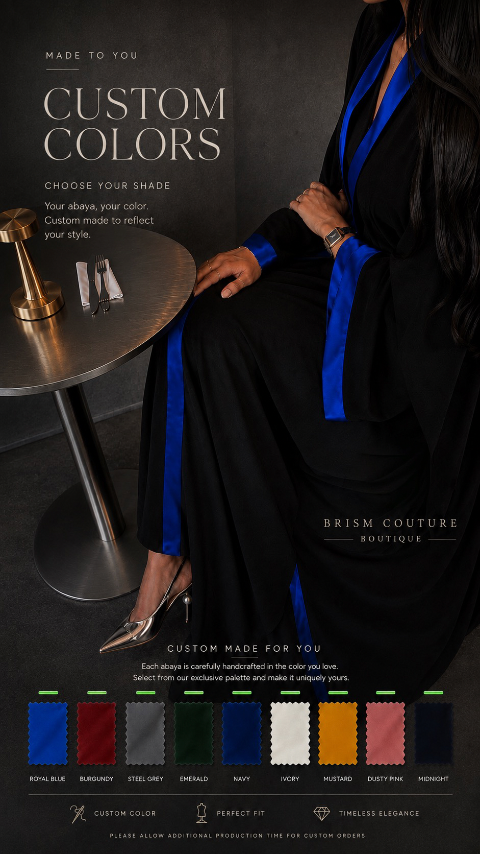 Blue Trim | Trim Abaya view 5