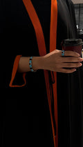 Black Orange Trim | Trim Abaya view 1