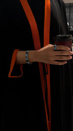 Black Orange Trim | Trim Abaya view 1
