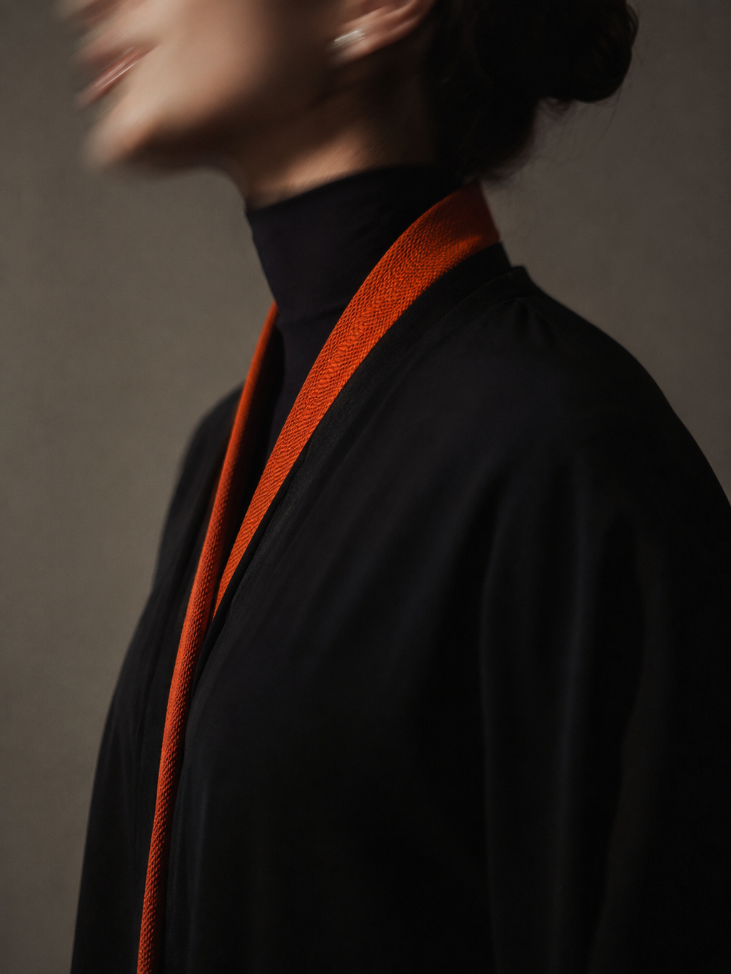 Black Orange Trim | Trim Abaya view 3